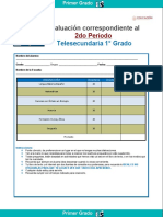 Evaluación Correspondiente Al: Telesecundaria 1° Grado