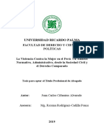 Universidad Ricardo Palma: Facultad de Derecho Y Ciencias Políticas