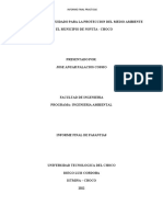 Sensibilizacion y Cuidado para La Proteccion Del Medio Ambiente en El Municipio de Novita - Choco