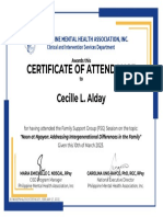 Certificate of Attendance