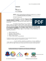 Carta de Invitación Percy Godoy Frente de La Esperanza