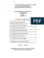 1er Grupo Cirugía I-2022: Programa Academico