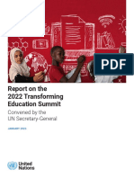 Report On The 2022 Transforming Education Summit