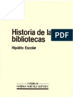 Historia de Las Bibliotecas-Hipólito Escolar Sobrino