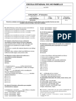 Escola Estadual Sylvio Rabello: AVALIAÇÃO - 4º Bimestre