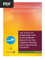 The State of Managing For Development Results in The Comesa Region and Associated Country