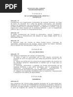 Estatuto Del Comité Promejoramiento Titulo I de La Denominacion, Objeto Y Domicilio Artículo 1º