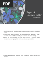 Tpes of Business Letters & Format