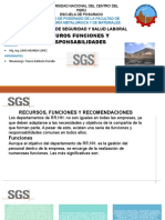 Recuros Funciones Y Responsabilidades: Gestión de Seguridad Y Salud Laboral