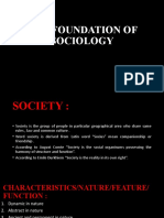 The Foundation of Sociology