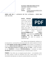 Contestación de Demanda Por Reduccion de Alimentos