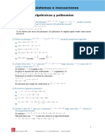 Ecuaciones, Sistemas e Inecuaciones: 1 Expresiones Algebraicas y Polinomios