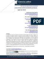 Plan de Capacitación de Servicios Turísticos Del Distrito de Chazuta-Región San Martín