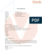 Cbse-Viii Chapter-11 Force and Pressure: 1. Match The Column