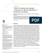 2014 - Effects of Feedstock and Pyrolysis Temperature On Biochar Adsorption of Ammonium and Nitrate