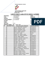 Liste Declarative Des Candidats