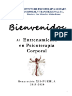 Manual de Estudio Del Entrenamiento en Psicoterapia Corporal G.XII PUEBLA