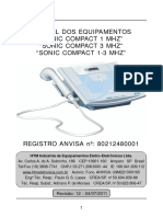 Manual Dos Equipamentos "Sonic Compact 1 MHZ" "Sonic Compact 3 MHZ" "Sonic Compact 1-3 MHZ"