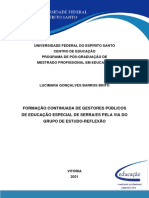 Universidade Federal Do Espírito Santo Centro de Educação Programa de Pós-Graduação de Mestrado Profissional em Educação