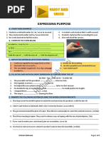 EXPRESSING PURPOSE - Exercises