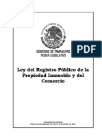 Ley Del Registro Publico de La Propiedad Inmueble y Del Comercio Tamaulipas