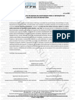 Ata de Sessão Pública de Defesa de Doutorado para A Obtenção Do Grau de Doutor em História