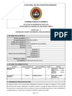 Silabo Del Curso de Estadistica y Diseño Experimental 2023