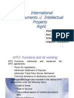 International Instruments Intellectual Property Right: Vishwajeet Singh Asst. Professor School of Law Lingayas Vidyapeeth