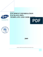 2009 - IPEC Excipient Information Package