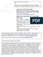 Μemory impairments in ms