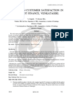 A Study On Customer Satisfaction in Muthoot Finance, Venkatagiri