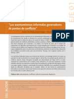 Los Asentamientos Informales Generadores de Puntos de Conflicto