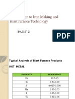 Introduction To Iron Making and Blast Furnace Technology