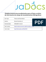 Establecimiento de Procedimientos para El Flujo y Archivo de Informacion de Campo de Levantamientos Hidrograficos