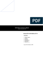 Boletín Informativo - 06 Octubre 2008 - Derecho Del or