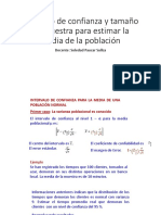 Repaso Formulas Intervalo Confianza Tamaño de Muestra de La Media Poblacional