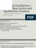 Chemical Equilibrium - Law of Mass Action and Equilibrium Constant