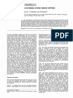 Characterisation of Human Ovarian Cell Lines: Tumour