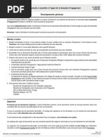 Renseignements Généraux: Documents À Soumettre À L'appui de La Demande D'engagement