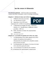 Plan Du Cours Et Éléments: Introduction Générale: Rôle de La Vente Et de L'activité