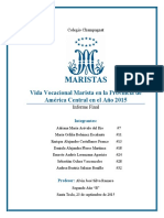 Maristas: Vida Vocacional Marista en La Provincia de América Central en El Año 2015