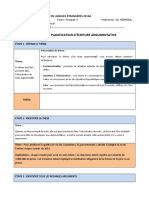 Matrice de Planification D'Écriture Argumentative