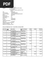 Account Statement From 1 Apr 2023 To 30 Apr 2023: TXN Date Value Date Description Ref No./Cheque No. Debit Credit Balance