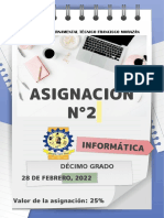 Asignación N°2 Informática. - La Computadora y Su Partes 2022