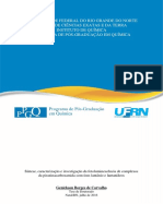 Universidade Federal Do Rio Grande Do Norte Centro de Ciências Exatas E Da Terra Instituto de Química Programa de Pós-Graduação em Química