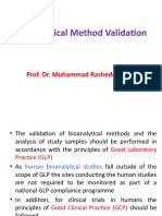 Bioanalytical Method Validation: Prof. Dr. Muhammad Rashedul Islam