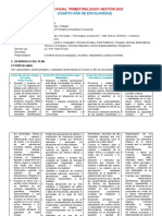 Plan Anual Trimestralizado Gestión 2023: (Cuarto Año de Escolaridad)