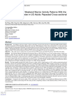 The Associations of Weekend Warrior Activity Patterns With The Visceral Adiposity Index in US Adults: Repeated Cross-Sectional Study