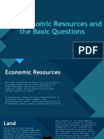 Economic Resources and The Basic Questions: Click To Edit Master Title Style