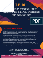 Contemporary Economics Issues Affecting The Filipino Enteprener: Peso Exchange Rate